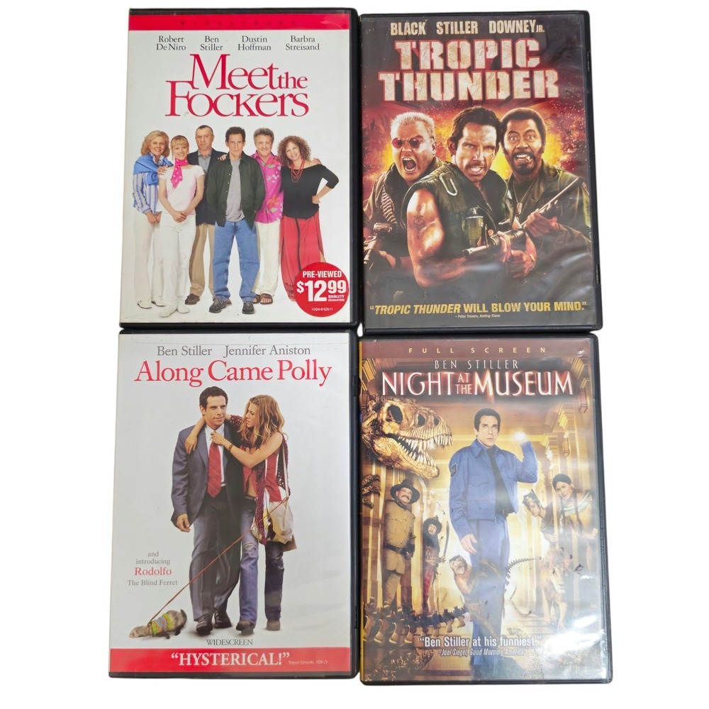 Ben Stiller DVD Bundle 4-Pack Multicolor Good Tropic Thunder Night at the Museum
